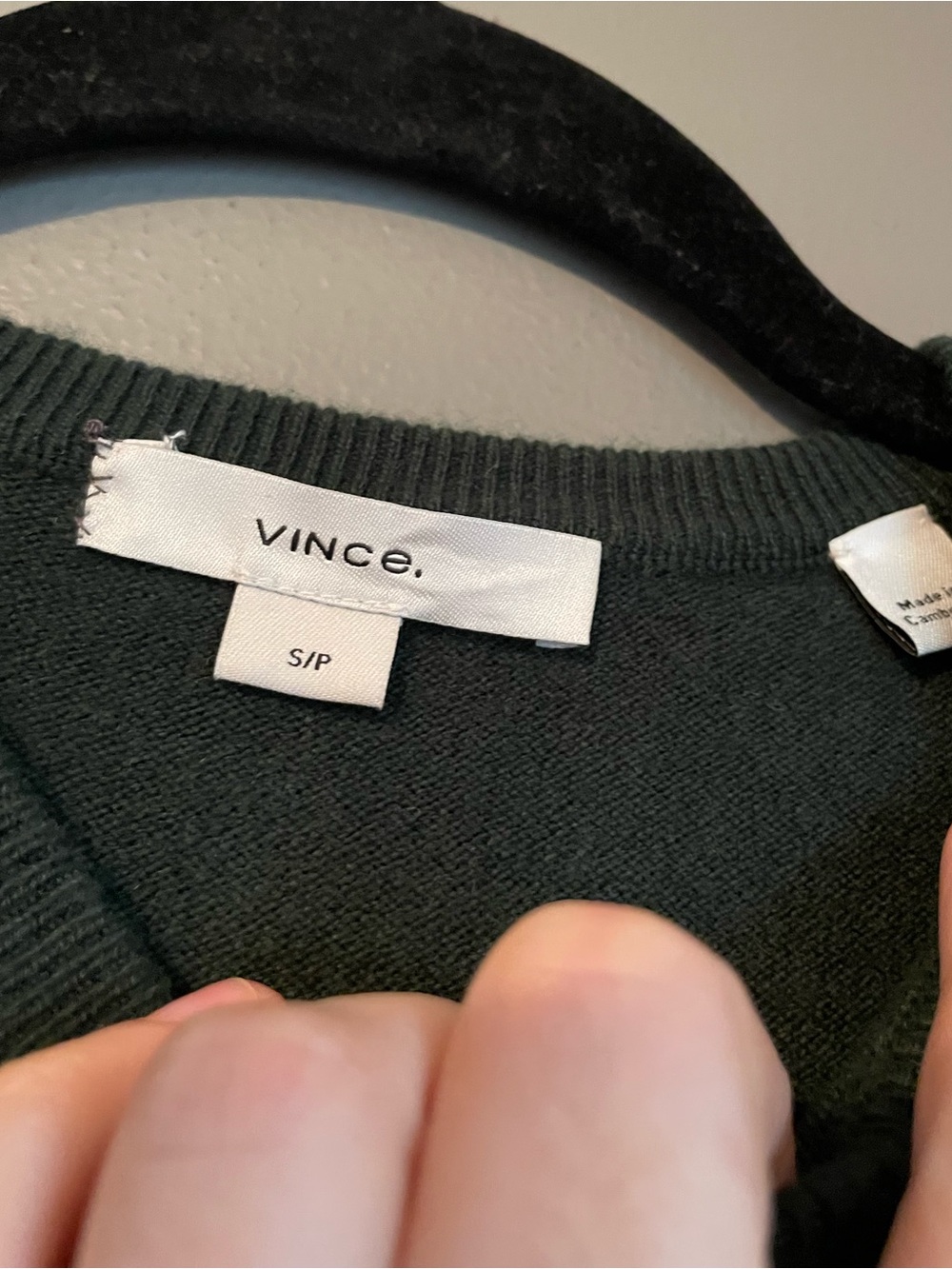 New Vince Small Forest Green Metal Button Cashmere Wool Cardigan Top Ret $398! - Picture 8 of 13